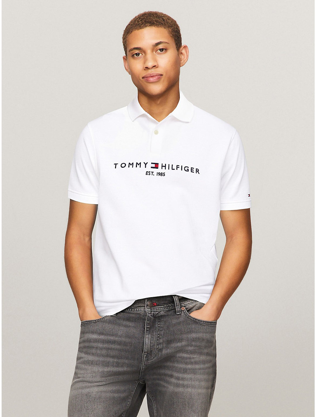 𝐓𝐎𝐌𝐌𝐘 𝐇𝐈𝐋𝐅𝐈𝐆𝐄𝐑                    Polo con gráfico Tommy bordado para hombre                       
MSM81