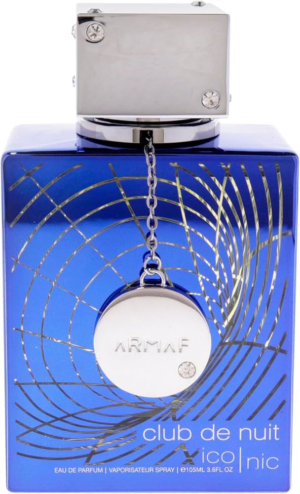 𝐀𝐑𝐌𝐀𝐅                            Club de Nuit Blue Iconic para hombre Eau de Parfum Spray, 3.6 onzas           PER16