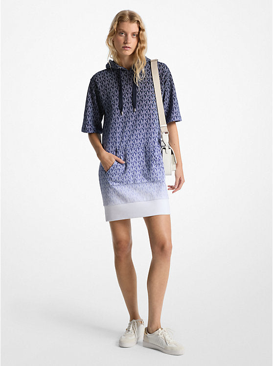 𝐌𝐈𝐂𝐇𝐀𝐄𝐋 𝐊𝐎𝐑𝐒                         Vestido con capucha de algodón de rizo y logo de la firma Ombré                         MK0012