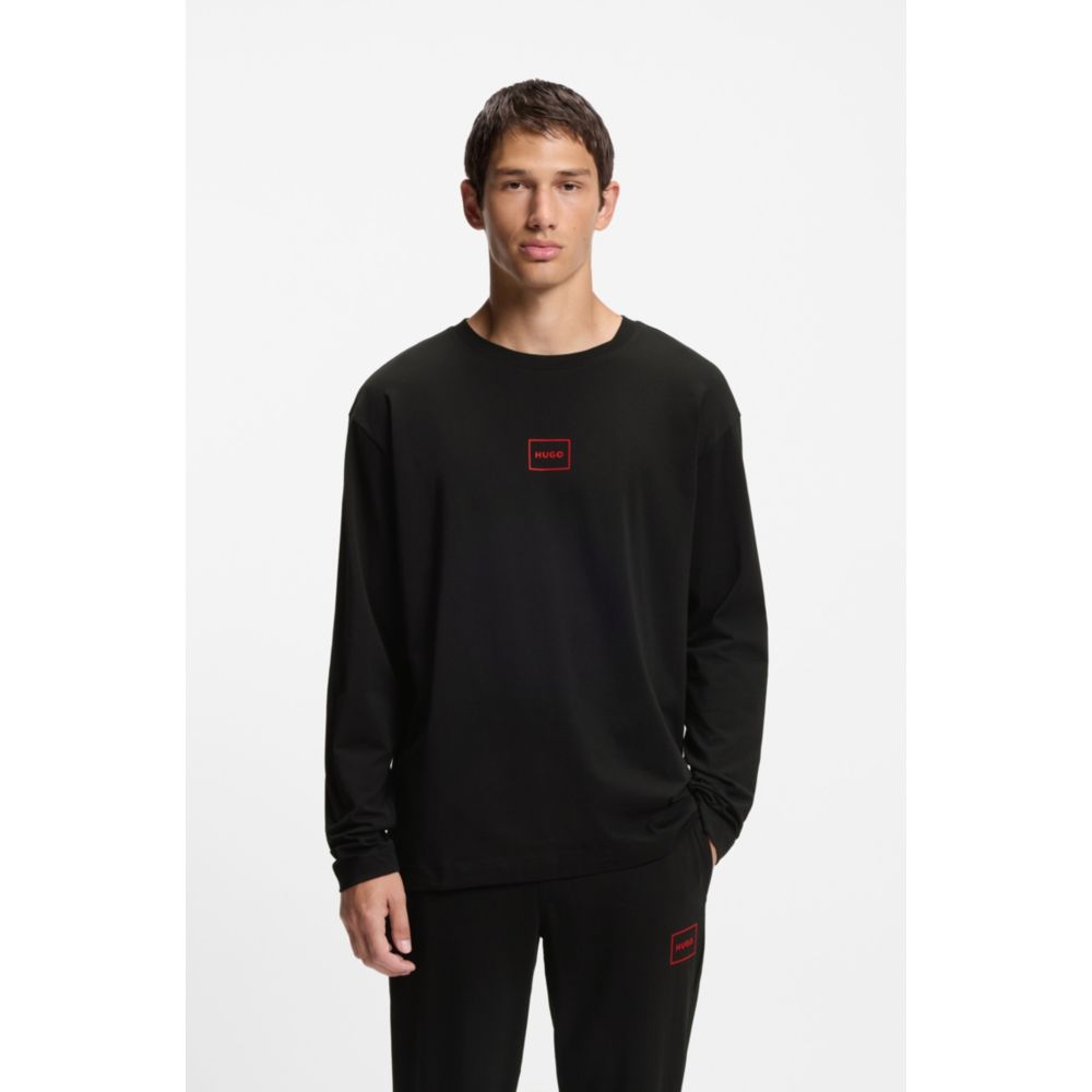 𝐁𝐎𝐒𝐒                                        Camiseta de algodón elástico con estampado de logotipo                          MSM74