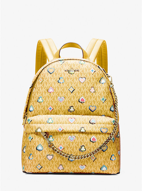 𝐌𝐈𝐂𝐇𝐀𝐄𝐋 𝐊𝐎𝐑𝐒  Mochila mediana Slater con el logotipo de la firma impreso          MK0077